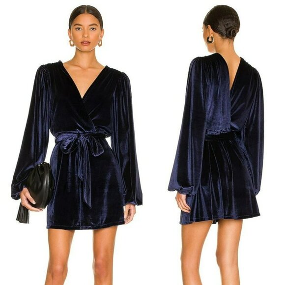 House of Harlow 1960 xREVOLVE Barzano Mini Dress - Navy Blue - Picture 1 of 12